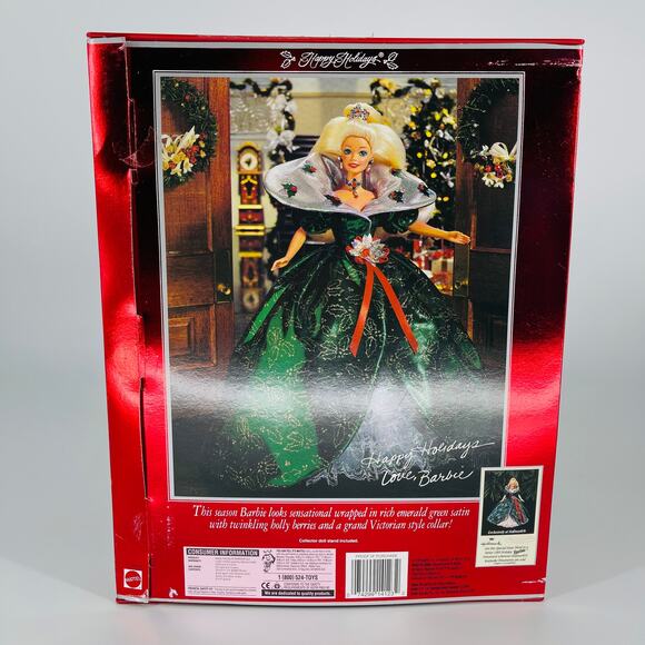 Happy Holidays 1995 Special Edition Mattel Barbie Doll - NRFB/NIB - Picture 9 of 16